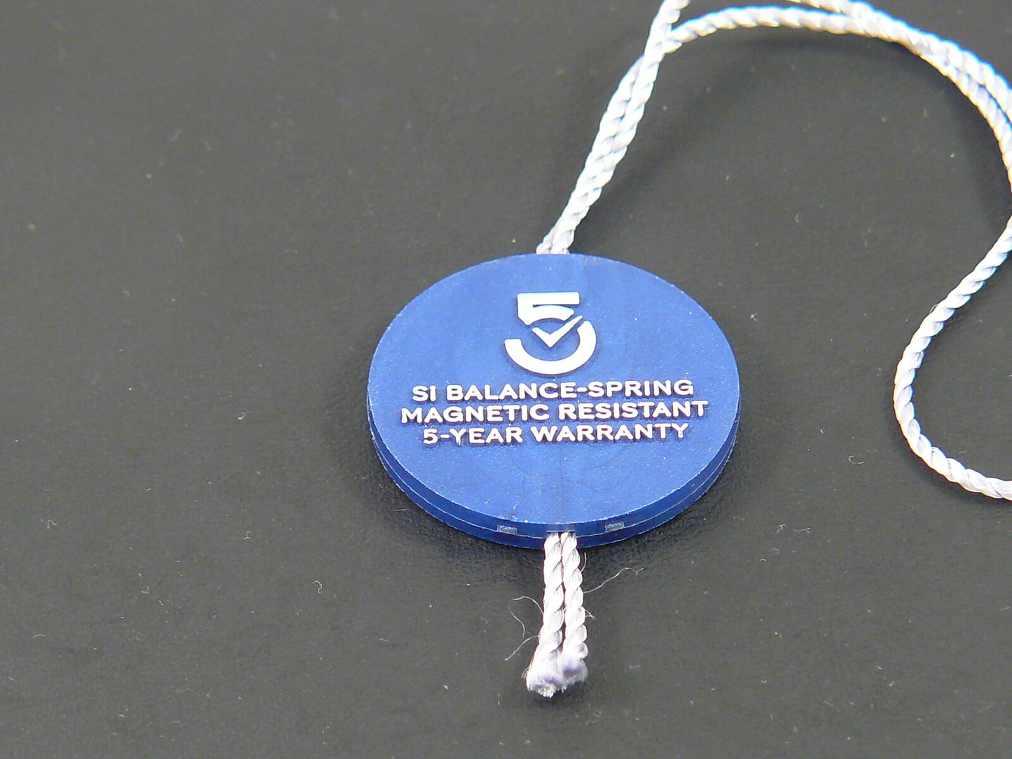 Longines tag label etiquette World Service 5-year warranty blue collector's item