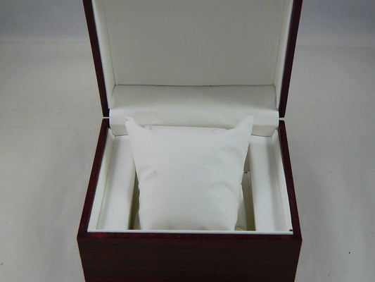 New watch box Rose wood, white leatherette pillow inside, Free quick shipping from EU