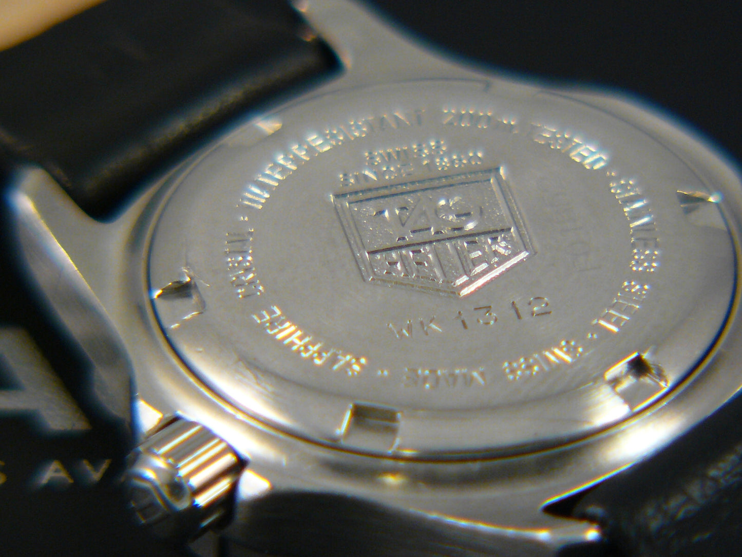 TAG Heuer 2000 Professional Ladies WK1312 black dial on a black Speidel band EU